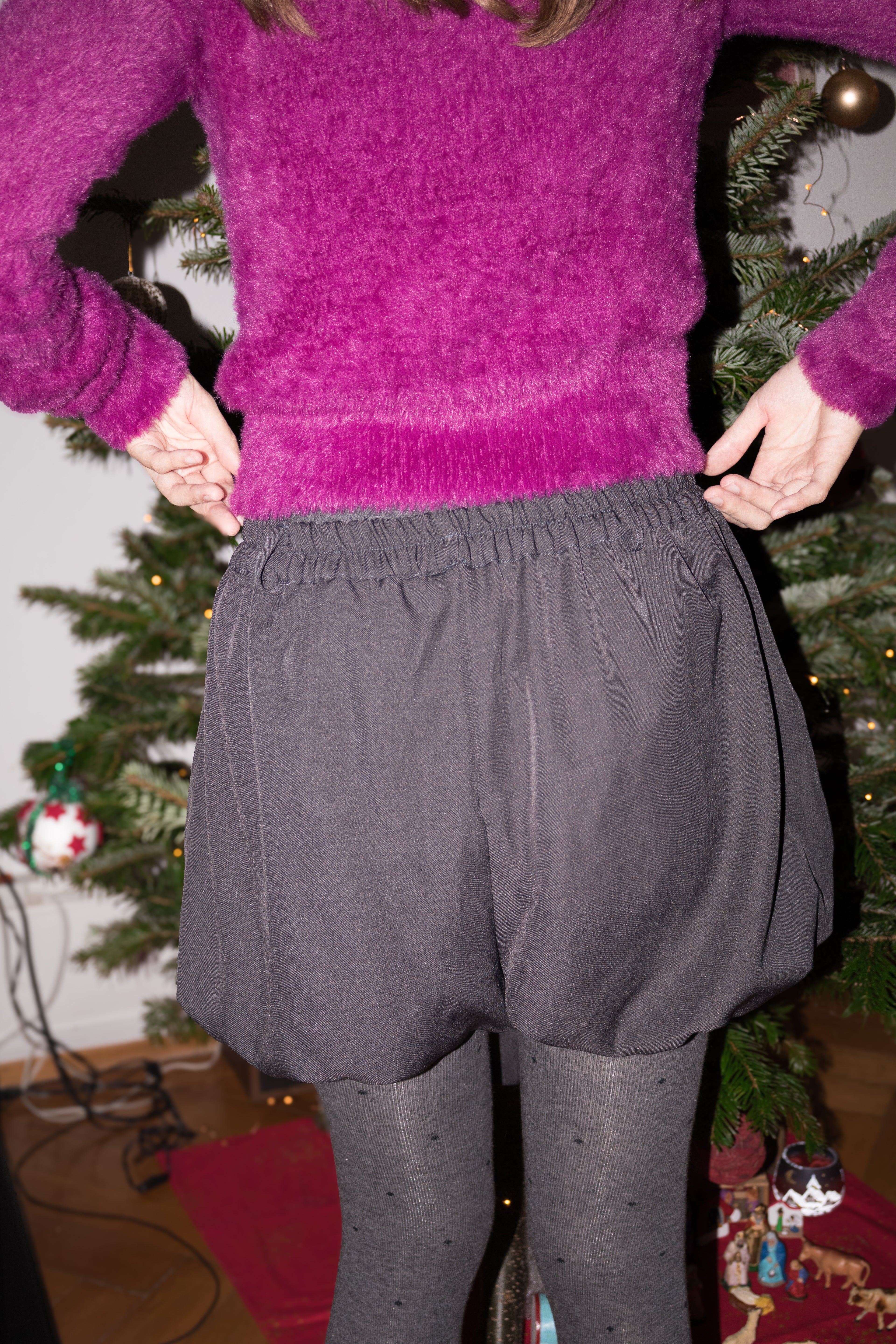 Short Balloon Pants (Charcoal)