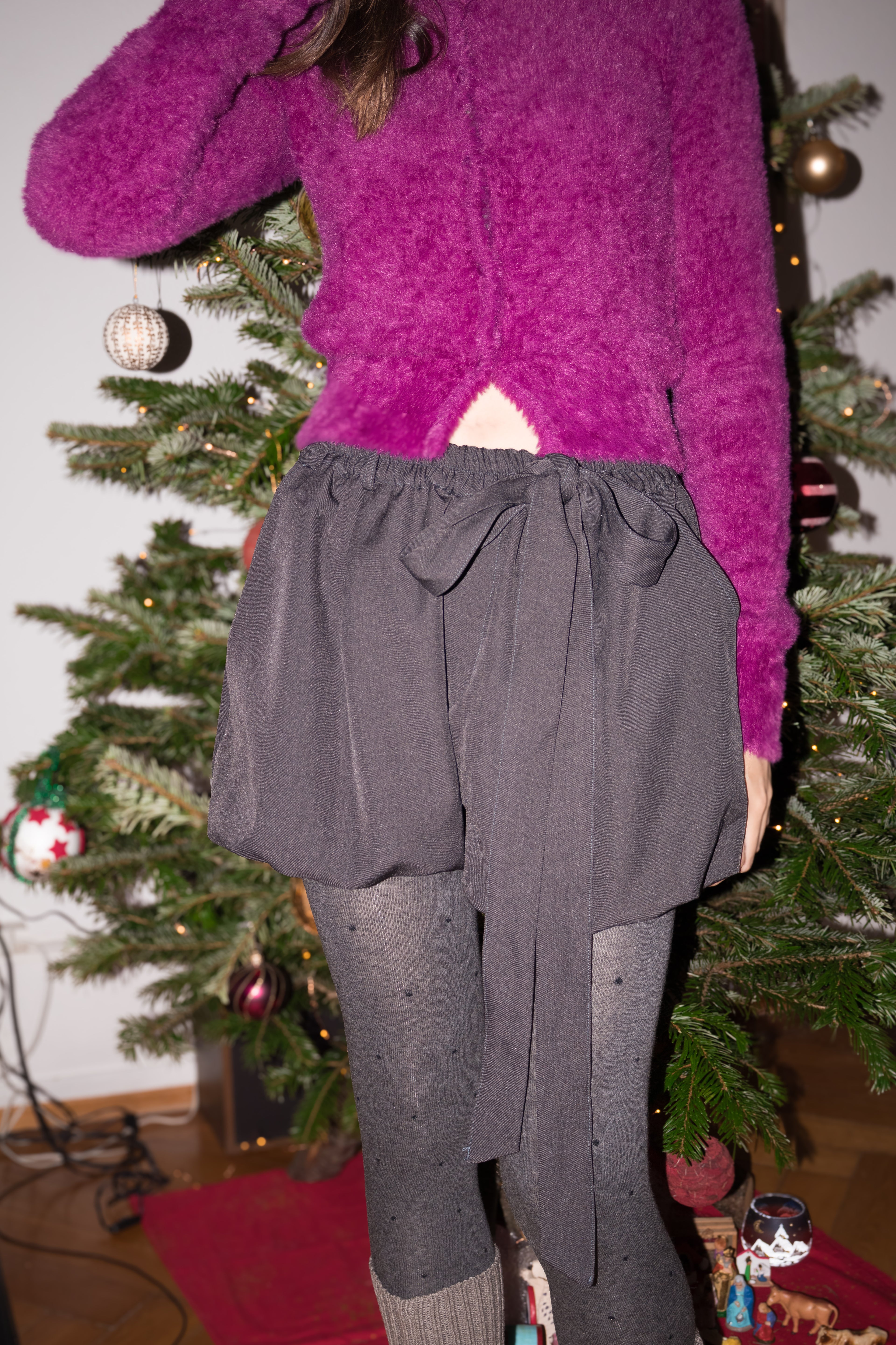Short Balloon Pants (Charcoal)
