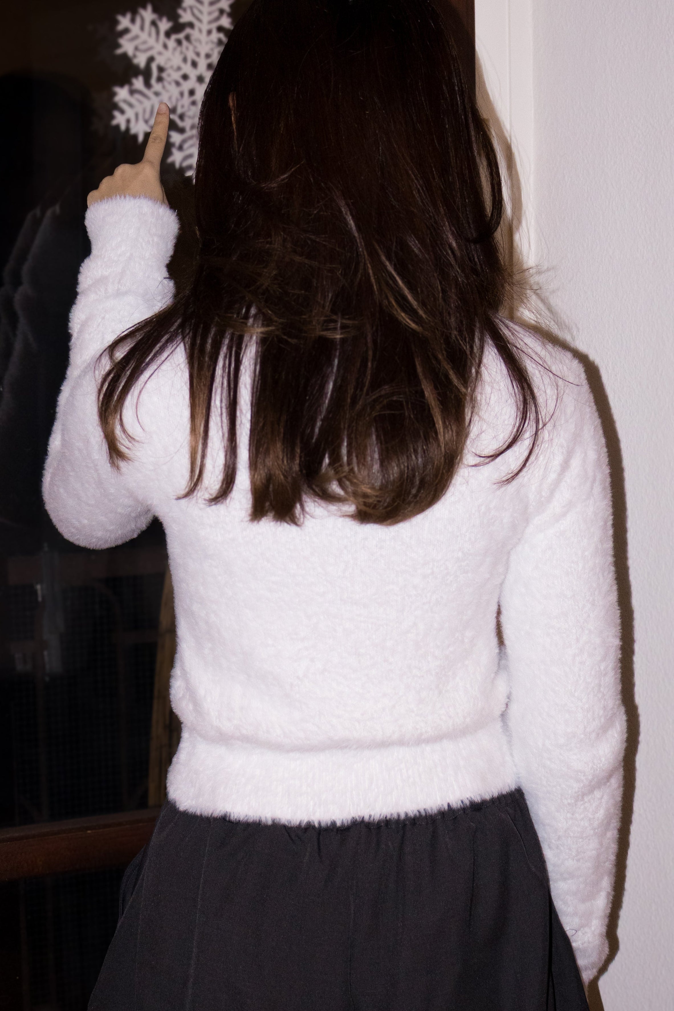 Soft Furry Cardigan (White)