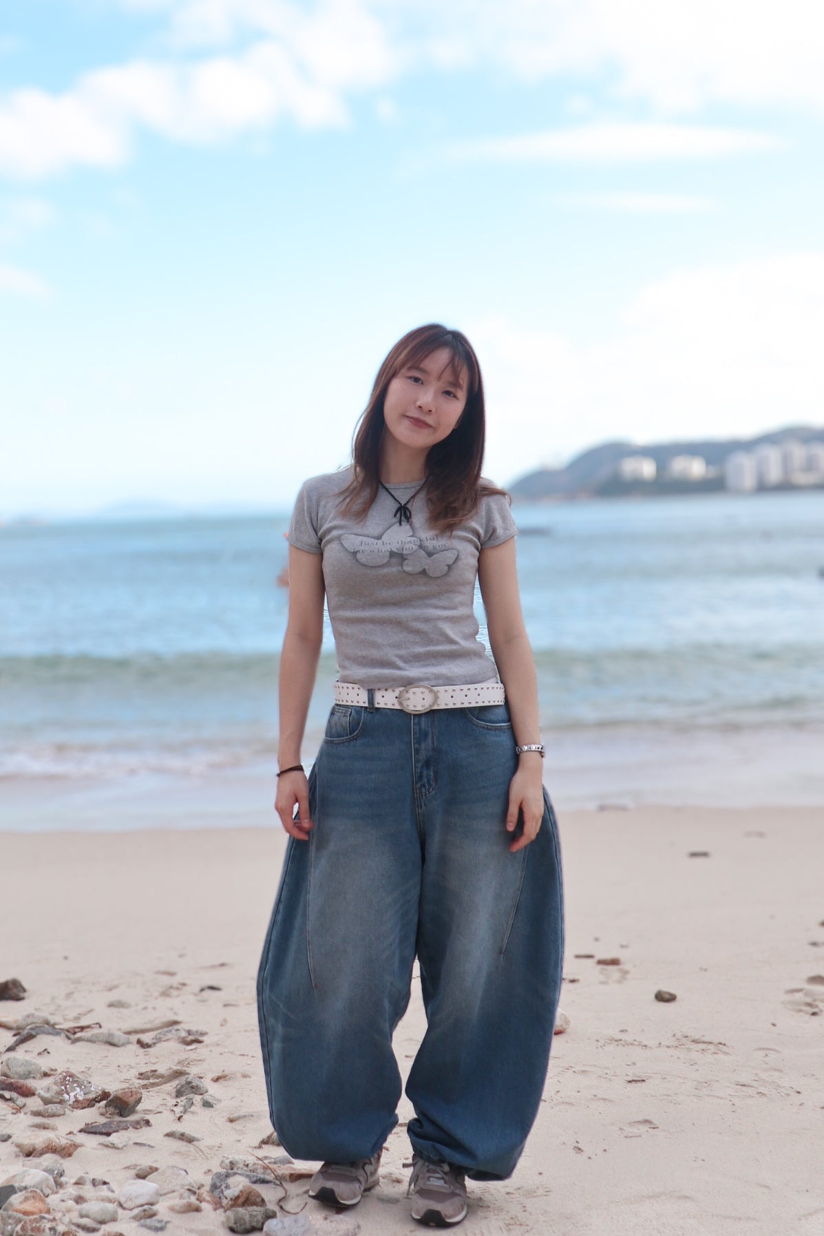 Side Barrel Jeans ( Blue Denim )