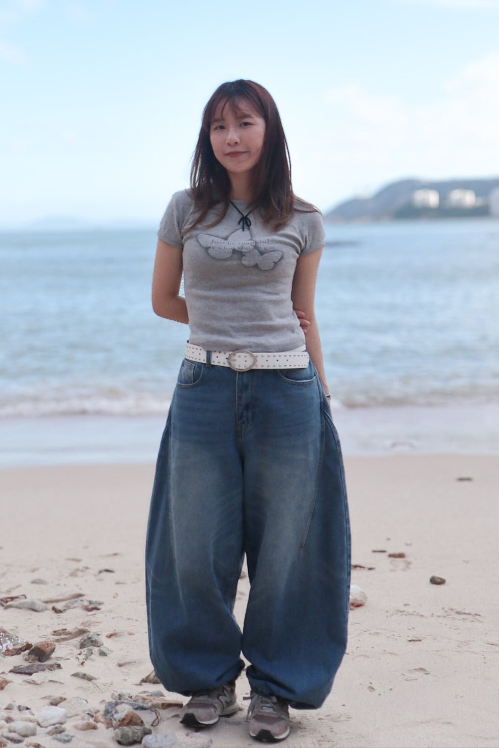 Side Barrel Jeans ( Blue Denim )