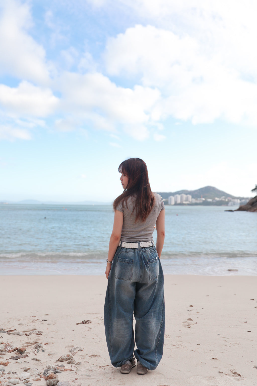 Side Barrel Jeans ( Blue Denim )