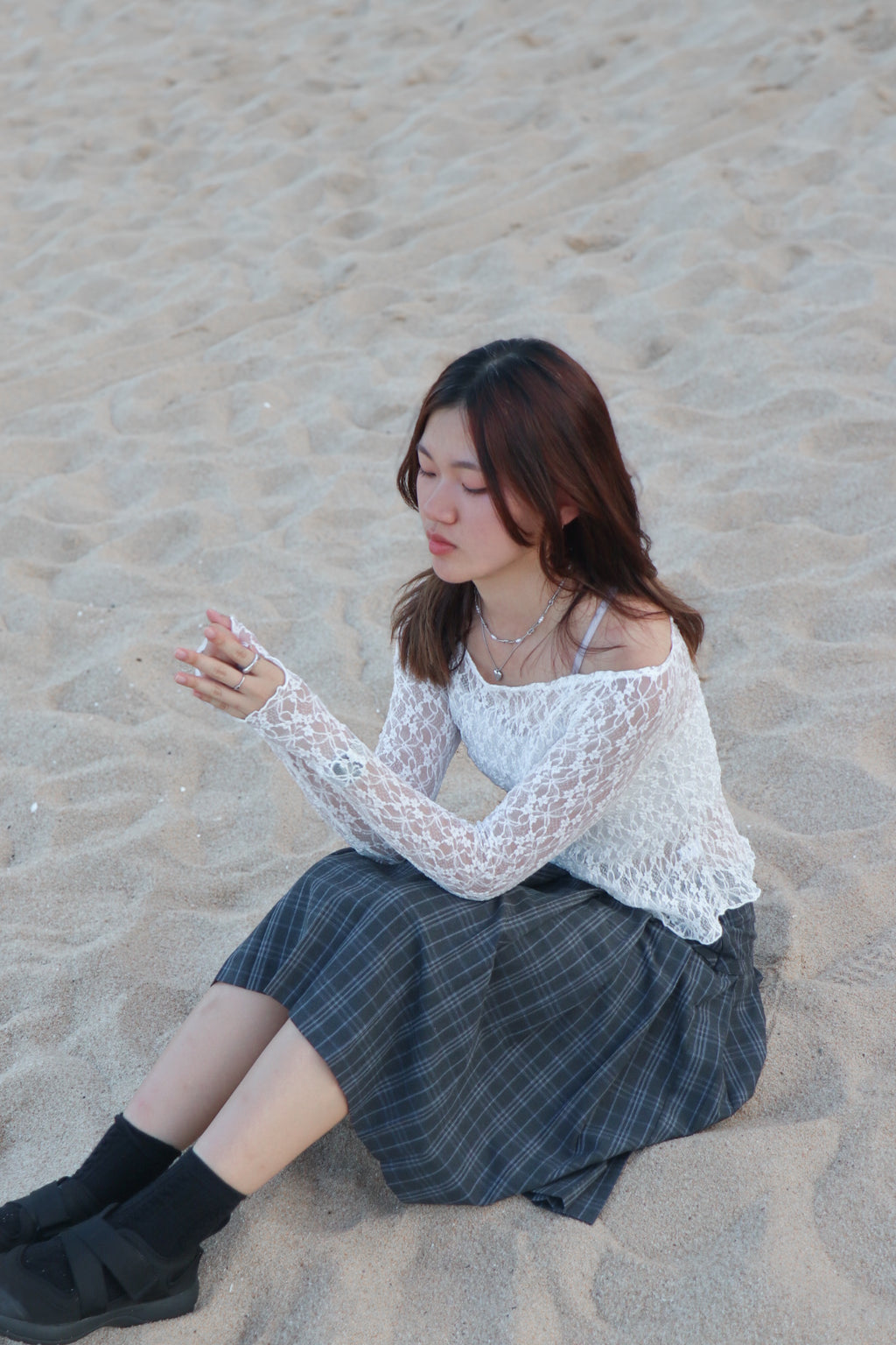 Rosey Lace Top ( White )