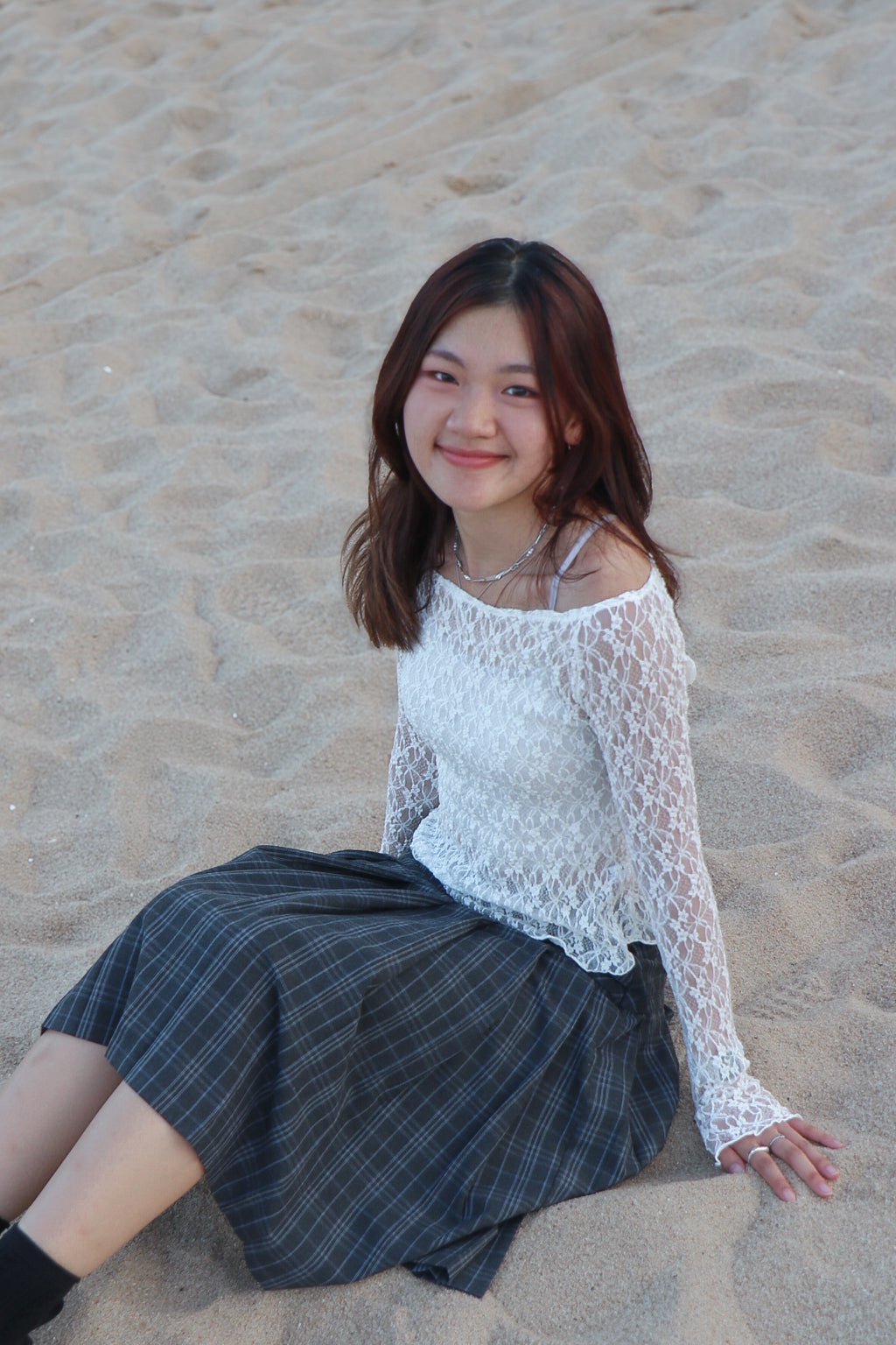 Rosey Lace Top ( White )