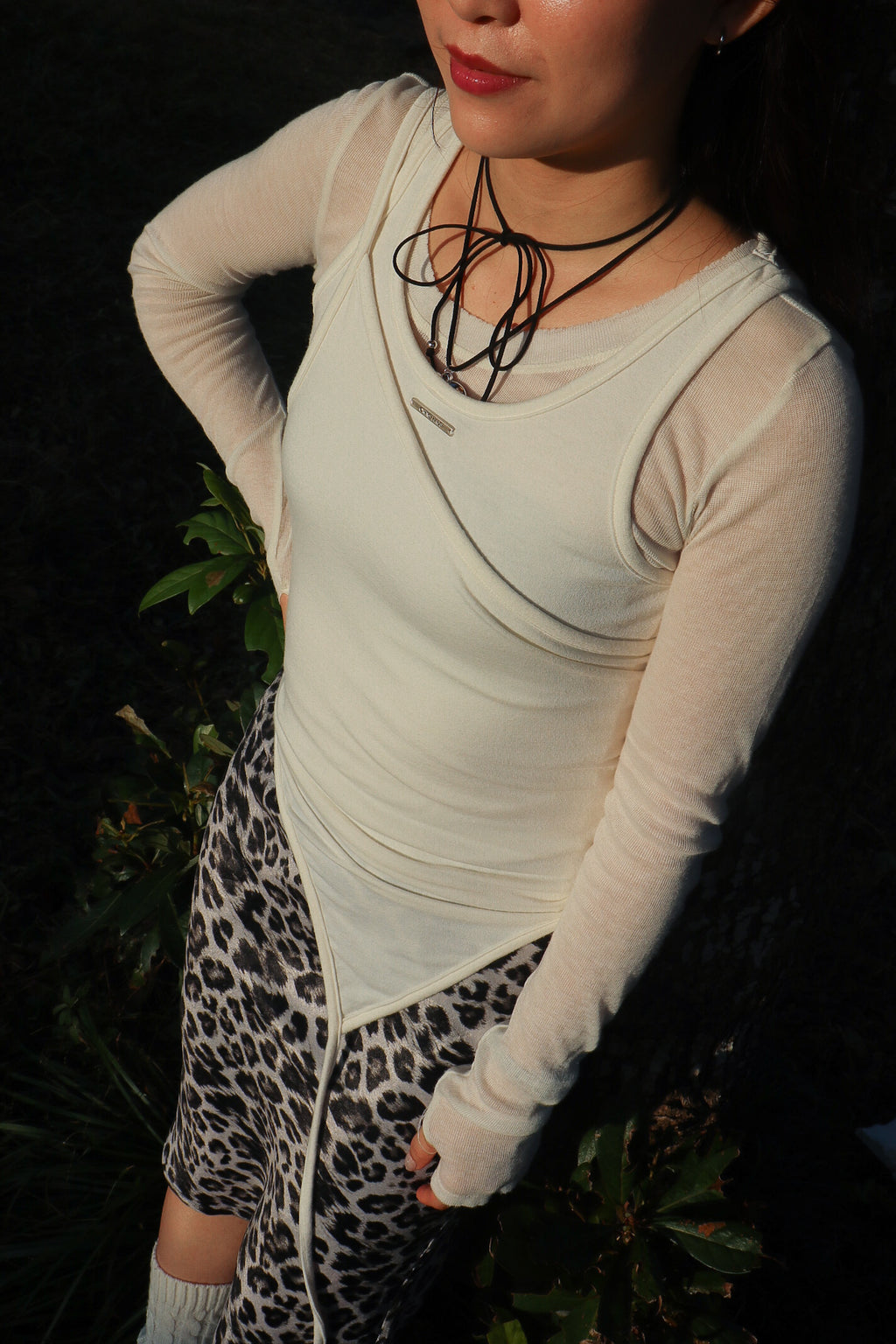 Layered Sleeveless Set (White)