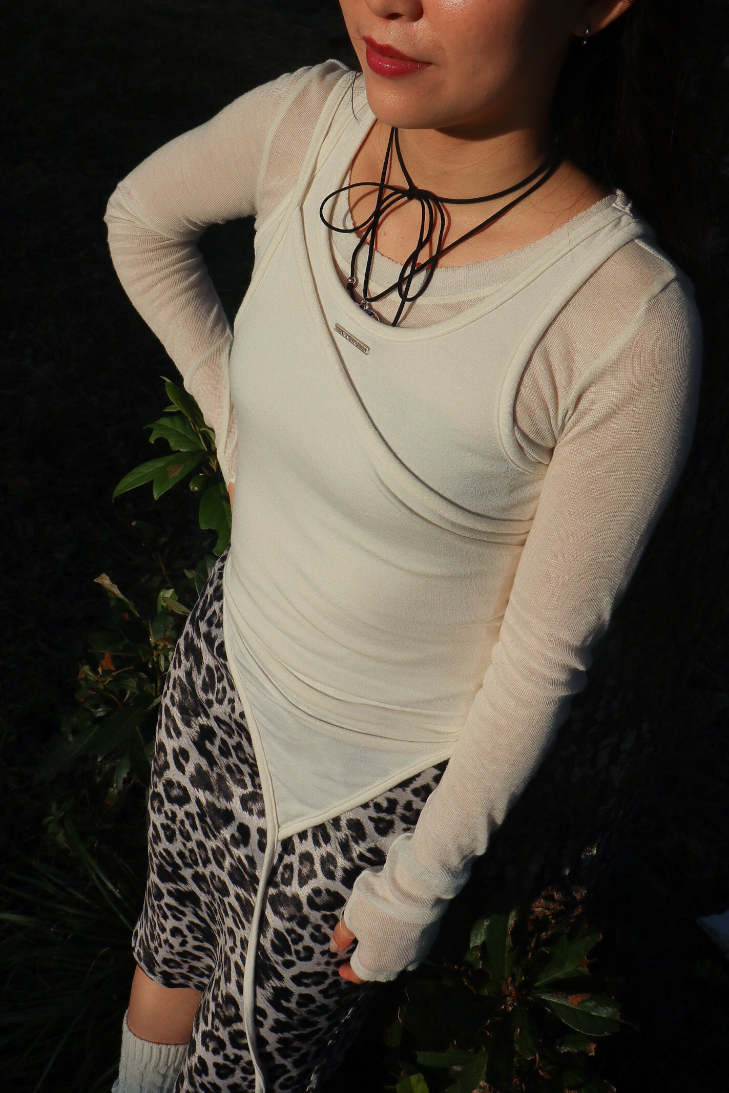 Layered Sleeveless Set (White)