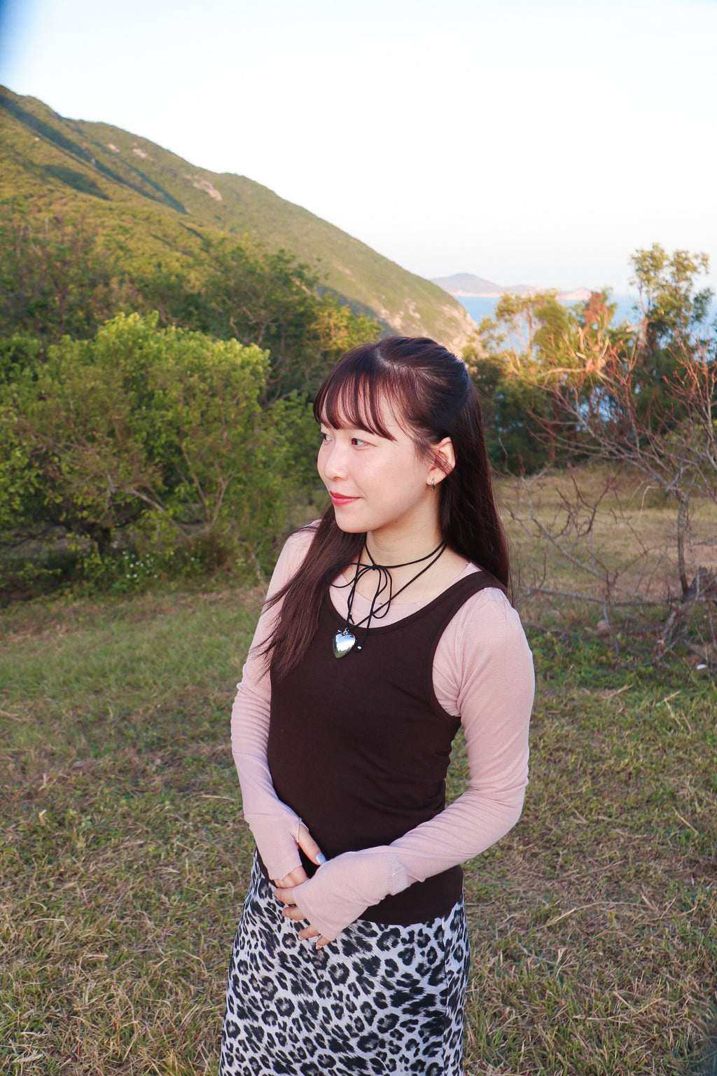 Layered Sleeveless Set (Brown)