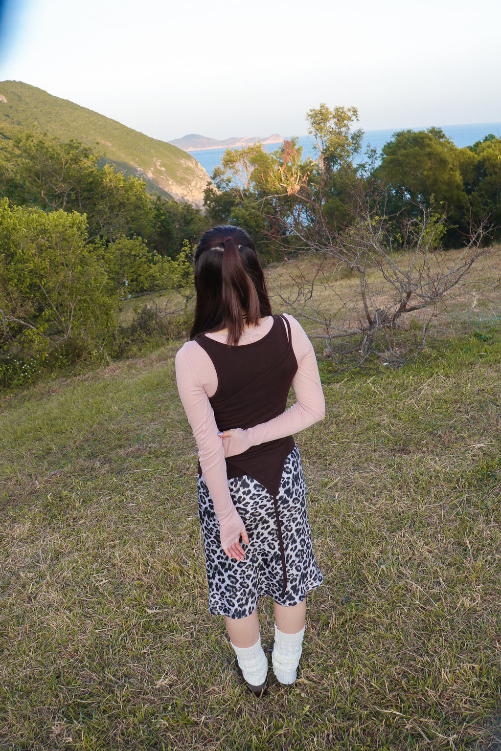 Layered Sleeveless Set (Brown)