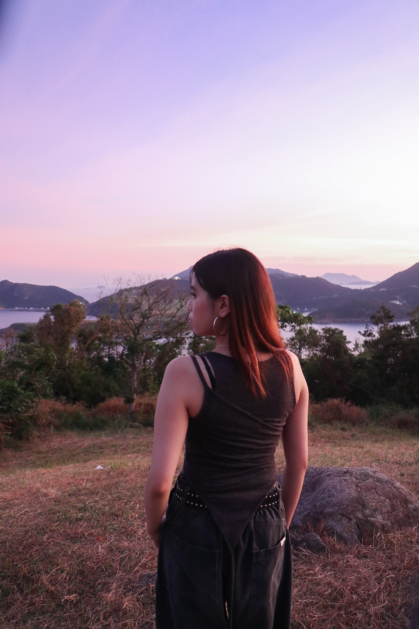 Layered Sleeveless Set (Charcoal)