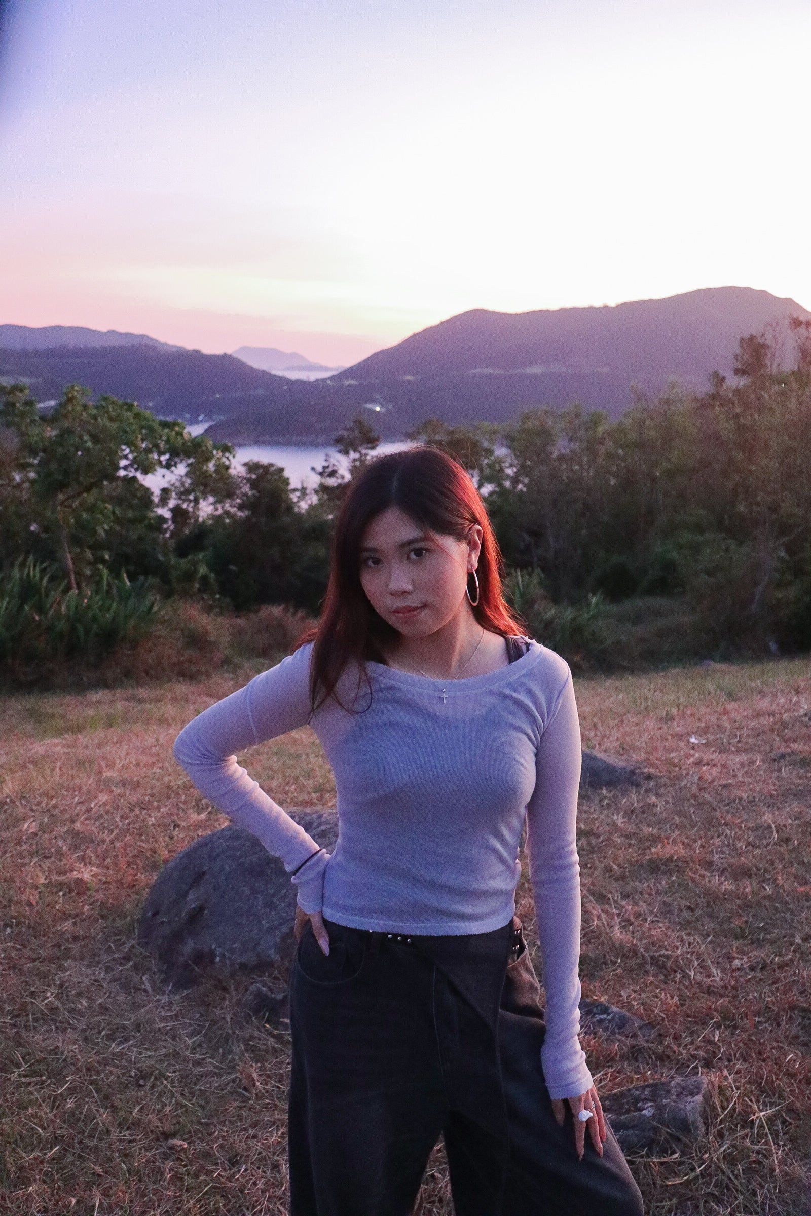 Marshmallow Sheer Top (Baby Blue)